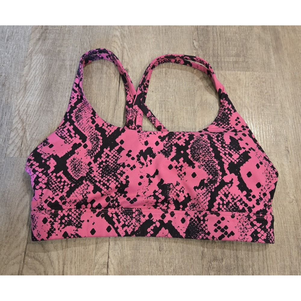 JoyLab Pink And Black Animal Print Sports Bra